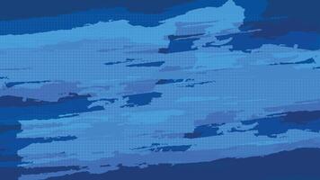 Dynamic Blue Grunge Brush Background with Halftone Texture vector