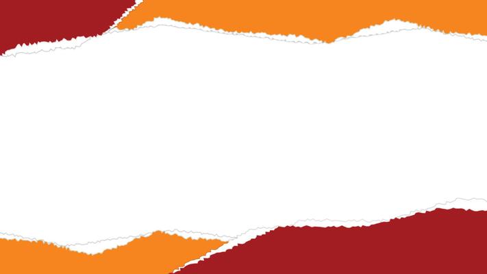 Abstract Red and Orange Torn Paper Layers with White Background