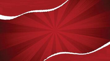 Red Torn Paper Background with Pop Art Comic Style vector
