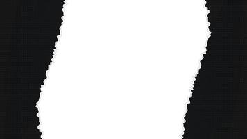 Torn Paper Edge Vertical Frame with Black Halftone Background vector