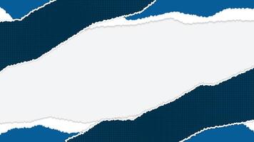 Abstract Blue and White Ripped Paper Layers Texture Background vector