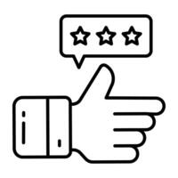 A unique icon of shopping feedback vector