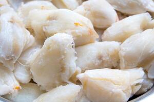 Texture of Crab Meat, the ingredient to cooking photo