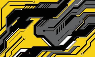 Abstract black and yellow geometric design vector