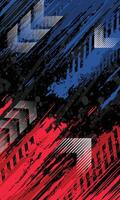 Abstract background with blue and red stripes vector