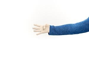 A Healthcare Worker's Hand Protected with a Surgical Glove, Ready to Serve and Ensure Safety photo
