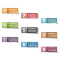Tabs with numbers and place for your text vector
