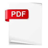 PDF file with blank white paper vector
