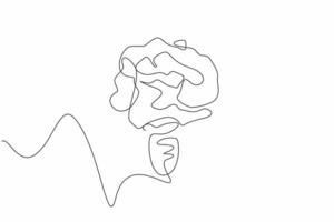 Single continuous line drawing light bulb from paper crumple. Feeling of anxiety will not produce the best solution. Dead end. World Creativity and Innovation Day. One line design illustration vector