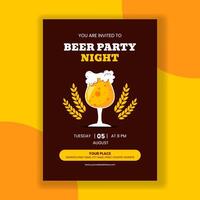 Craft Beer Celebration Social Media Invitation Layout for International Beer Day in Flat Design vector