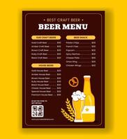 International Beer Day Menu Promotion Design with Flat Cartoon Beer Background vector
