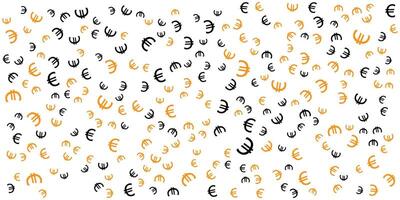 Abstract Euro Symbols Pattern on White Background. Euro Currency Icon. vector