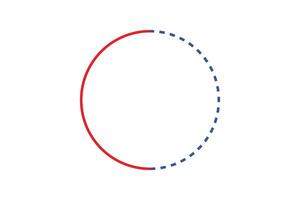 Simple circle dashed line for design element. vector