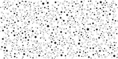 Black Stars on White Retro Background Pattern. Abstract Geometric Stars Shape Texture. vector