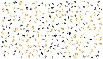 Abstract Dollar Symbols Pattern on White Background. vector