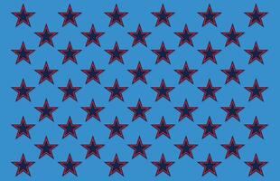 Patriotic Stars and Stripes geometric pattern, illustration for USA flag inspired design and decoration. vector