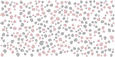 Abstract Red and Black Spirals Pattern on White Background. vector