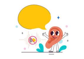 September 26 World Deaf Day Concept for Hearing Health and Deafness Prevention in Flat Design vector