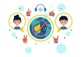 International Deaf Community Day Design Featuring Support, Inclusion, and Awareness vector