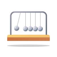Newton cradle pendulum balls isolated on white background. vector