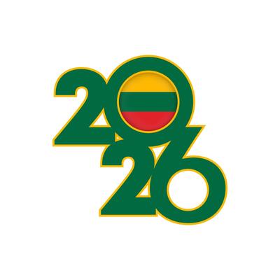 2026 banner with Lithuania flag inside.