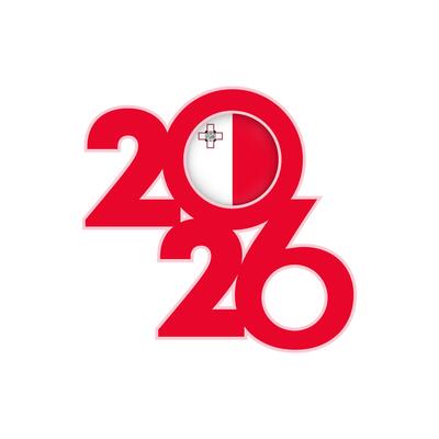 2026 banner with Malta flag inside.