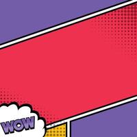 Pop Art Comic Background with Diagonal Layout and WOW Text vector