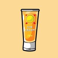 sun block cream vector