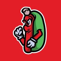 hotdog character design vector
