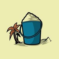 basket of sand vector