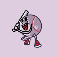 baseball character mascot logo vector