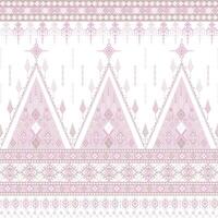 pink and white geometric border for textile vector