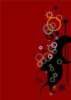 Elegant Abstract Floral Dark Red Background Illustration vector