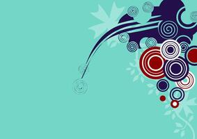 Elegant Abstract Floral Pattern in Turquoise -Modern Botanical Illustration vector