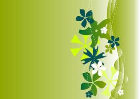 Elegant Abstract Floral Pattern in Soft Green - Botanical Illustration vector