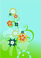 Elegant Abstract Floral Pattern in Soft Green and Blue Watercolor Background for Modern Design vector