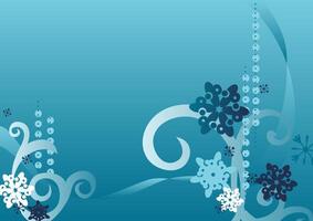 Elegant Abstract Floral Pattern in Turquoise - Background Illustration vector