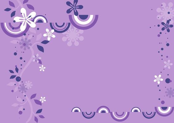 Elegant Abstract Floral Pattern in Soft Purple, Modern Botanical Background