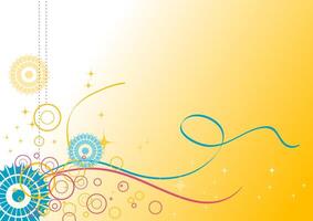 Elegant Abstract Floral Light Yellow Soft Background Illustration vector