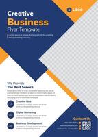 Modern Corporate Brochure Layout Template - Creative Business Flyer Design - Professional Marketing Illustration vector