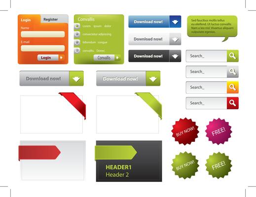 Modern Green Web Banner Template with Abstract Geometric Elements, Illustration for Digital Marketing and UI Design