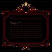 Modern Red Decorative Frame Art - Elegant Border Design for Invitations, Posters, and Branding vector