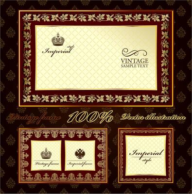 Elegant Vintage Ornament Illustrations, Baroque-Inspired Luxury Design Elements