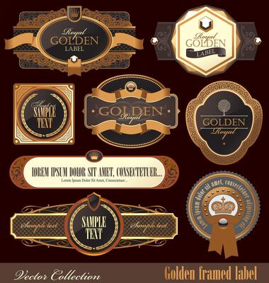 Vintage Ornate Gold Frame Art - Elegant Retro Border Illustration