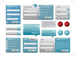 Modern Banner Web Elements Kit - Geometric Header, Digital Frames, and Creative Design Components vector