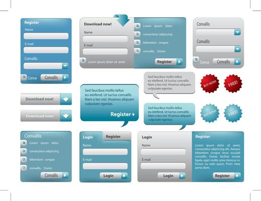 Modern Banner Web Elements Kit - Geometric Header, Digital Frames, and Creative Design Components