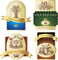 Colorful Modern Label Collection - Illustrations for Branding and Packaging vector