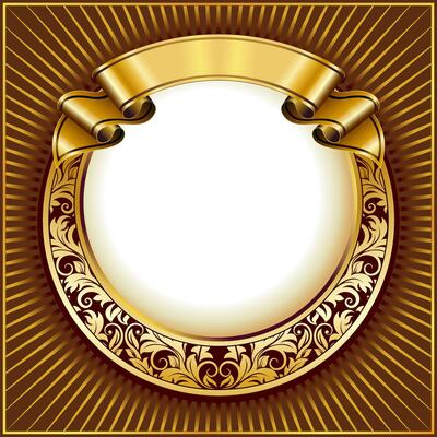 Elegant Luxury Frames Art - Gold Ornamental Borders, Decorative Design Elements