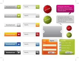 Modern Banner Web Elements Set - Abstract Digital Design for Websites and Social Media vector