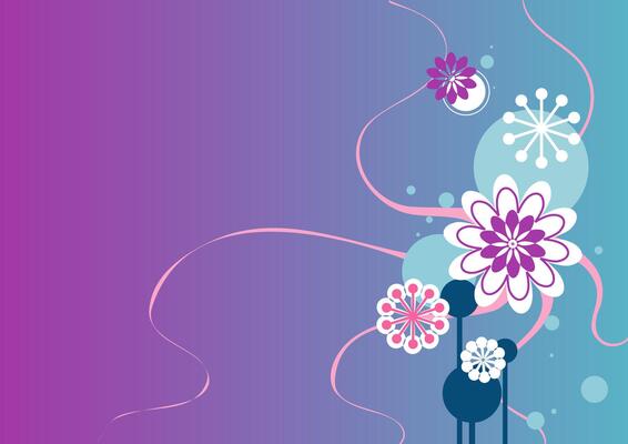 Elegant Blue Plump Floral Abstract Background Art for Creative Designs